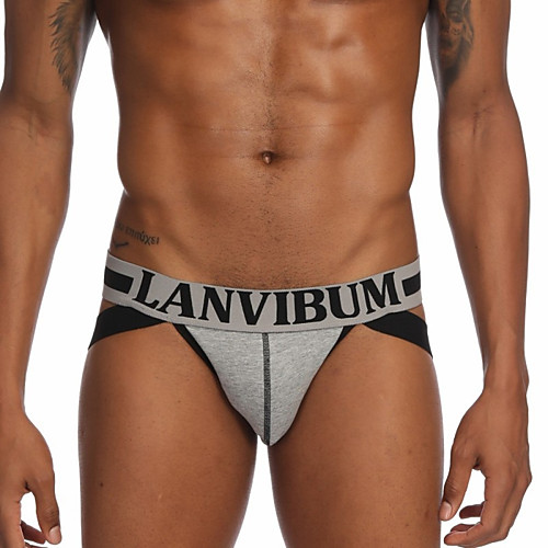 

Men's Mesh / Basic Briefs Underwear / G-string Underwear Low Waist Light Blue Red White M L XL