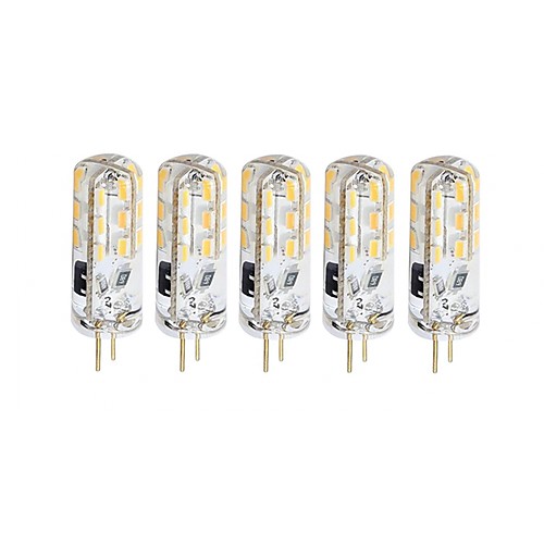 

5 шт. 1.5 W 130 lm G4 Двухштырьковые LED лампы T 24 Светодиодные бусины SMD 2835 Милый Тёплый белый Холодный белый 12 V