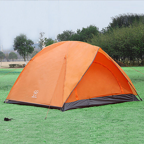 

6 person Screen Tent Family Tent Outdoor Windproof Rain Waterproof Breathability Double Layered Pop Up Camping Tent 2000-3000 mm for Fishing Climbing Camping / Hiking / Caving Polyster