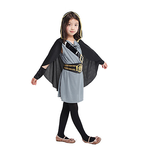 

Супер-герои Платья Косплэй Kостюмы Детские Девочки Косплей Хэллоуин Хэллоуин Карнавал Маскарад Фестиваль / праздник Полиэстер Серый Карнавальные костюмы Однотонный