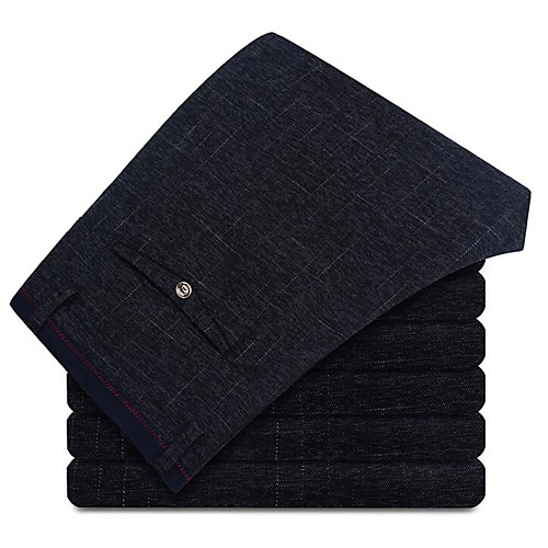 

Муж. Классический Чино Брюки - Однотонный Синий