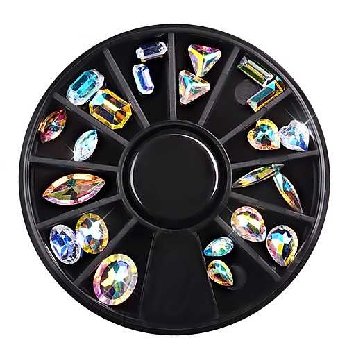 

22 pcs Classic / High Transparency Crystal Nail Jewelry For Finger Nail Jewelry Series nail art Manicure Pedicure Daily / Festival Fashion / Colorful