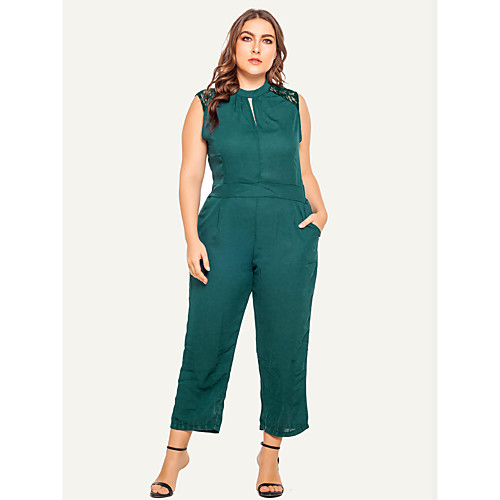 

Жен. Bodysuit Однотонный Зеленый XXL