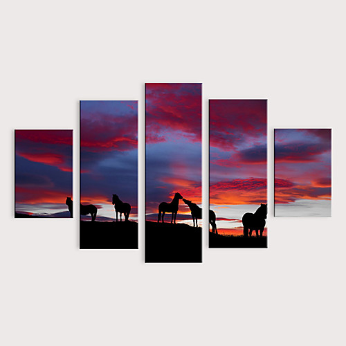 

С картинкой Роликовые холсты - Пейзаж Животные Modern 5 панелей