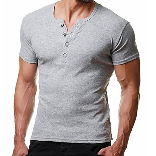 

Men's Slim T-shirt - Solid Colored V Neck Red