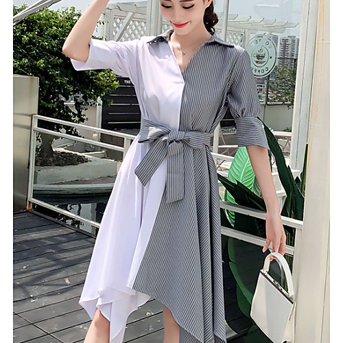 

Жен. Полоски Кардиган Лето Серый XL / XXL / XXXL