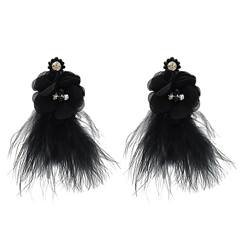 

Women's Drop Earrings Imitation Pearl Feather Earrings Jewelry Black / Red / Blue For Bar 1 Pair