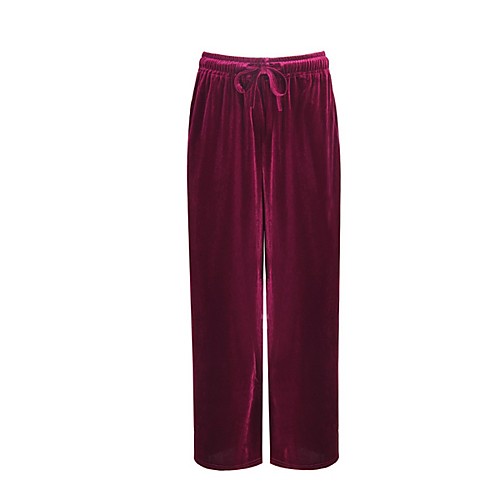 

Жен. Классический Чино Брюки - Однотонный Синий