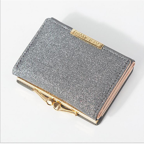 

Women's Zipper Alloy Coin Purse Black / Purple / Gold