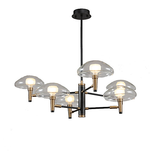 

QINGMING 6-Light Мини Люстры и лампы Торшер Электропокрытие Окрашенные отделки Металл Стекло Мини 110-120Вольт / 220-240Вольт