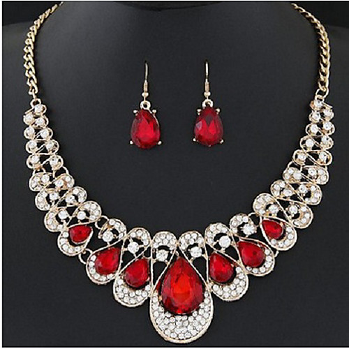 

Women's Bridal Jewelry Sets Drop Sweet Elegant Earrings Jewelry Black / Red / Blue For Wedding Party 1 set