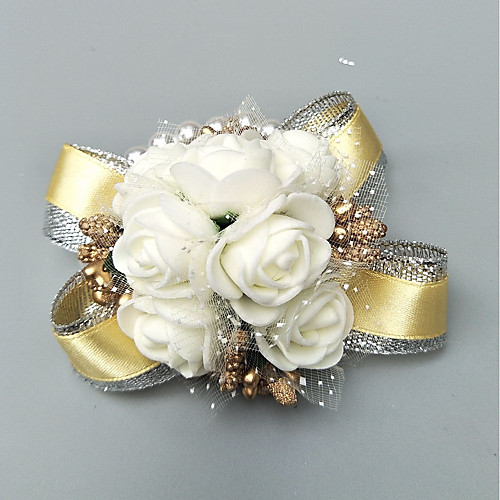 

Wedding Flowers Wrist Corsages Event / Party / Wedding Party Poly / Cotton Blend / Beads 1.57(Approx.4cm)