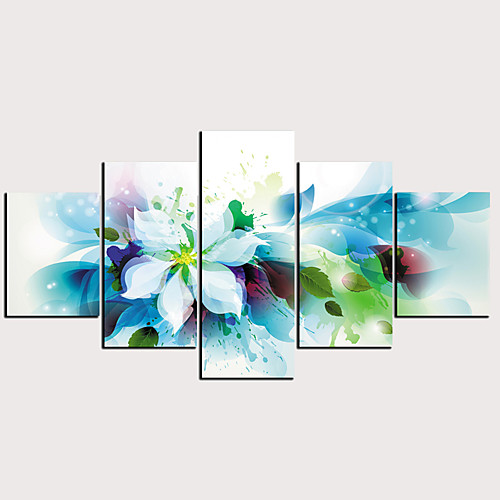 

С картинкой Роликовые холсты - Абстракция Цветочные мотивы / ботанический Классика Modern 5 панелей Репродукции