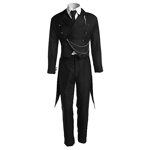 

Inspired by Black Butler Sebastian Michaelis Anime Cosplay Costumes Japanese Cosplay Suits Solid Colored Long Sleeve Vest / Shirt / Pants For Men's / Women's / Gloves / Tuxedo
