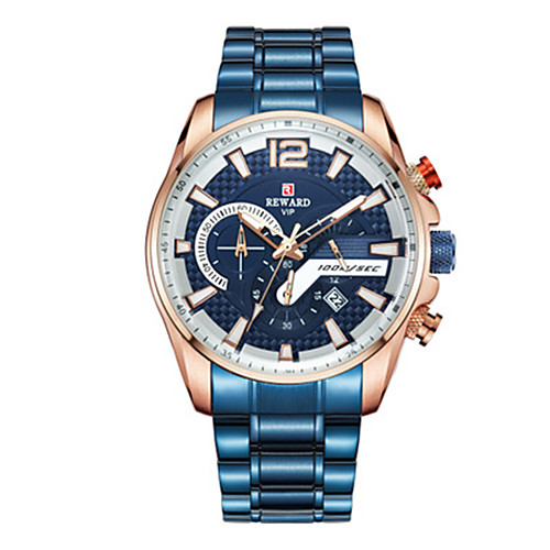 

Муж. Спортивные часы Кварцевый Нержавеющая сталь Черный / Синий / Серебристый металл 30 m Защита от влаги Календарь Фосфоресцирующий Аналоговый На открытом воздухе Мода - Красный Зеленый Синий