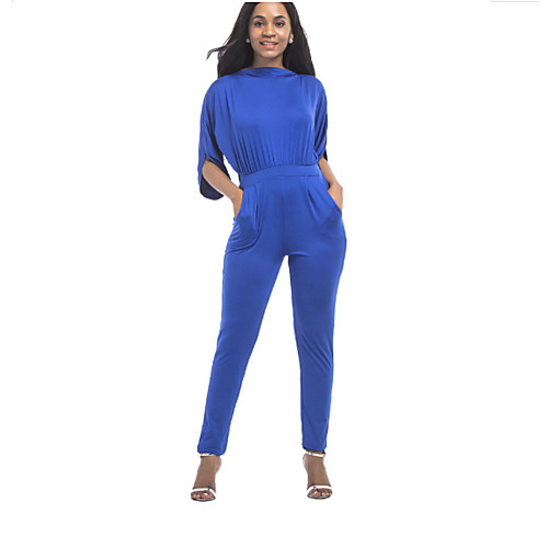 

Жен. Винный Хаки Тёмно-синий Комбинезоны, Однотонный L XL XXL