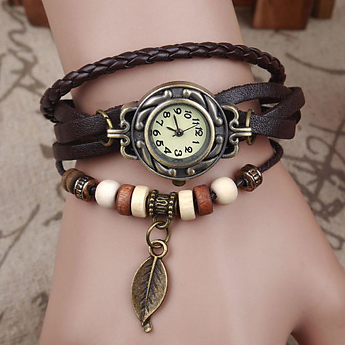 

Women's Quartz Watches Fashion Elegant Black White Blue PU Leather Chinese Quartz Black White Orange Water Resistant / Waterproof Creative Casual Watch 30 m 1 pc Analog One Year Battery Life