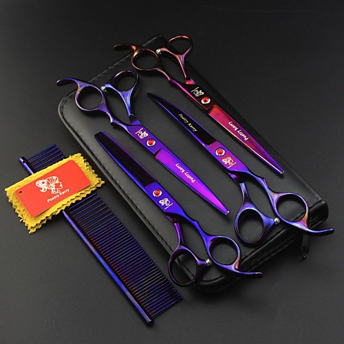 

Dog Rabbits Cat Grooming Grooming Scissors Stainless steel Scissor Portable Pet Grooming Supplies Purple