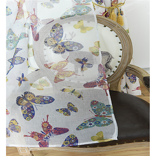

Современный Semi-Sheer 1 панель Прозрачный Спальня Curtains