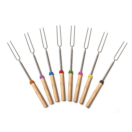 

Marshmallow Roasting Sticks Wearable for Stainless Steel Outdoor Camping Outdoor Picnic Silver