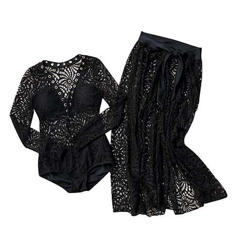 

Жен. Тонкий гидрокоостюм Дышащий Защита от излучения Удобный Терилен Длинный рукав Купальники Одежда для пляжа Купальники Однотонный Плавание / Слабоэластичная