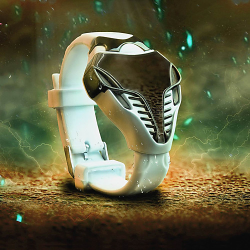 

Men's Digital Watch Digital Silicone Black / White No Creative Casual Watch Cool Digital Casual Outdoor - White Black