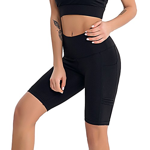 

Жен. Классический Шорты Брюки - Однотонный Синий Черный Серый L XL XXL
