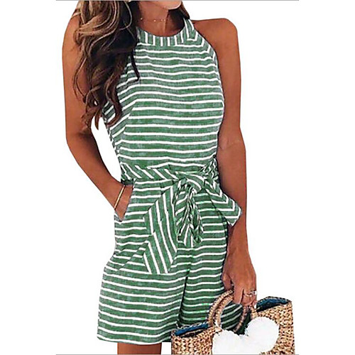 

Жен. Черный Розовый Серый Комбинезоны, Полоски M L XL