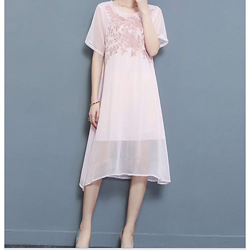 

женская миди линия платье розово-белая лаванда м л xl xxl