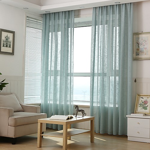 

Однотонные Semi-Sheer 1 панель Прозрачный Кабинет / Офис Curtains