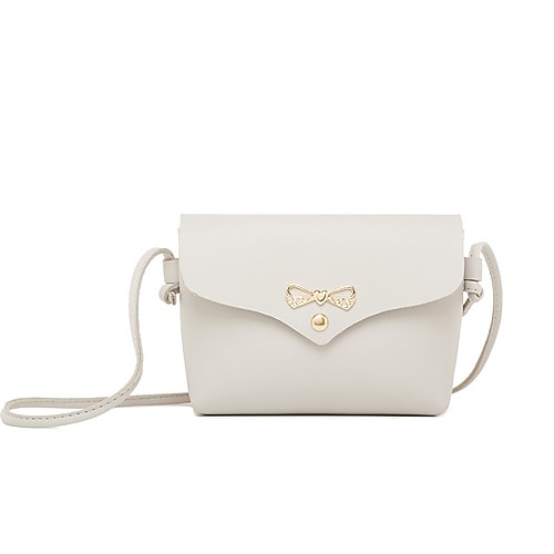 Жен. Мешки PU Сумочка через плечо Сплошной цвет Черный / Красный / Серый