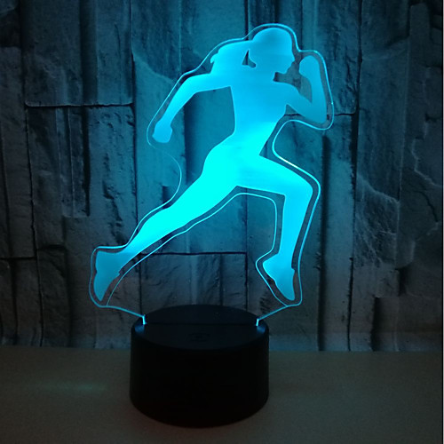 

USB питание странный ночник 3d бегущая девушка визуальный энергосберегающий уход за глазами светодиодные настольные лампы для гостиной<5v