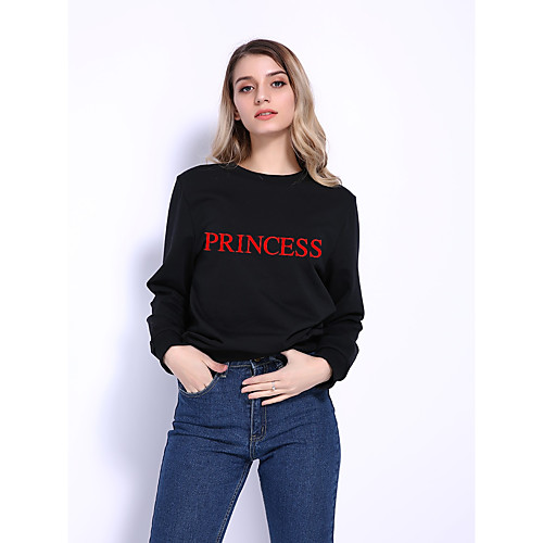 

Жен. На каждый день / Симпатичные Стиль Толстовка - Буквы