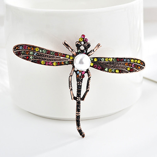 

Women's Brooches Classic Dragonfly Animal Cartoon Sweet Fashion Folk Style Brooch Jewelry Assorted Color Champagne For Graduation Gift Daily Carnival Festival