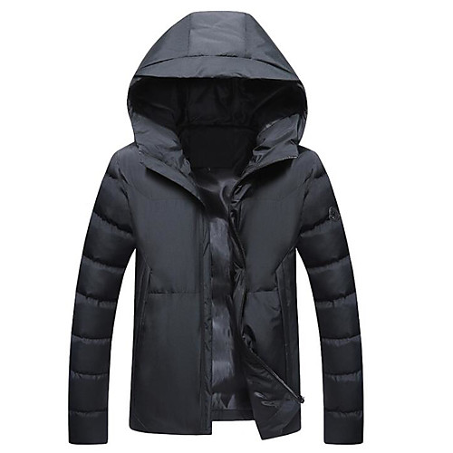 

Муж. Однотонный Короткая На подкладке, Полиэстер Черный / Серый / Военно-зеленный XXL / XXXL / XXXXL