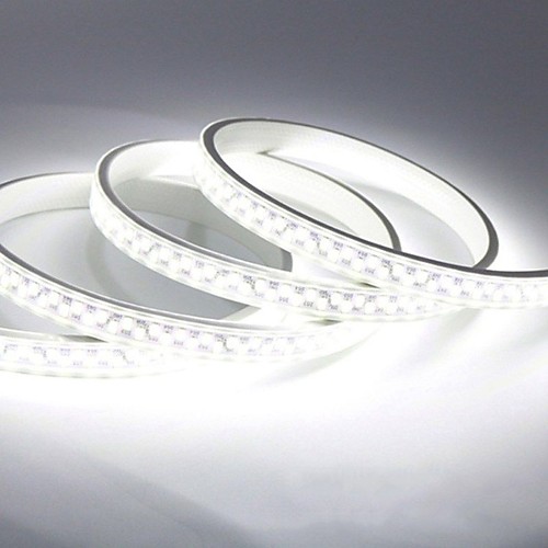 

20м гибкие светодиодные полосы света 2400 светодиодов 5730 smd теплый белый холодный белый водонепроницаемый режущий декоративный 220-240 В 1 шт.