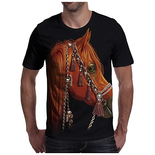 

Муж. С принтом Футболка Геометрический принт / 3D