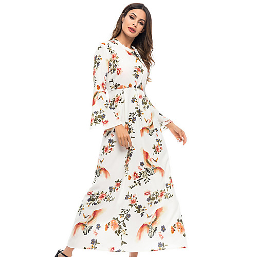 

женское платье макси линия белое m l xl xxl