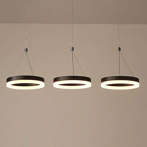 

KAKAXI 3-Light Круглый Люстры и лампы Потолочный светильник Окрашенные отделки Алюминий Акрил Несколько цветов, Регулируется 110-120Вольт / 220-240Вольт