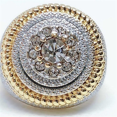 

Men's Ring 1pc Gold Rhinestone Alloy European Hip Hop Daily Jewelry