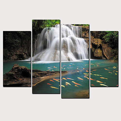 

Print Rolled Canvas Prints - Landscape Seasons Classic Modern Four Panels Art Prints