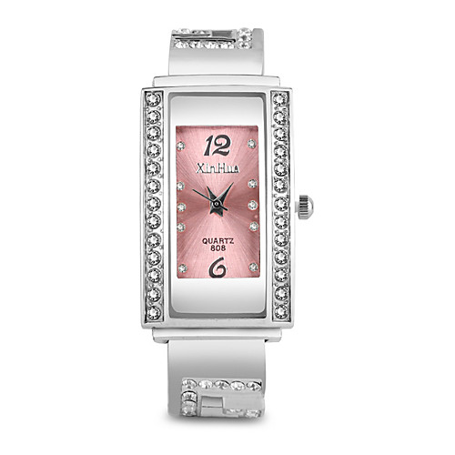 

Women's Bracelet Watch Fashion Elegant Black White Red Alloy Chinese Quartz Red Pink Purple Casual Watch Imitation Diamond Lovely Analog