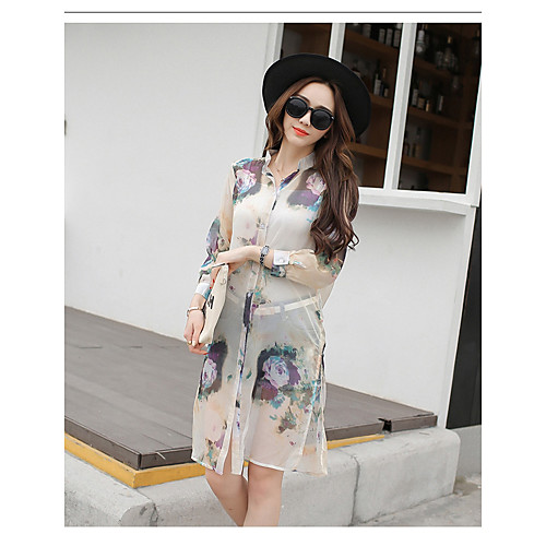 

Жен. Жаккард Блуза Цветочный принт Белый M