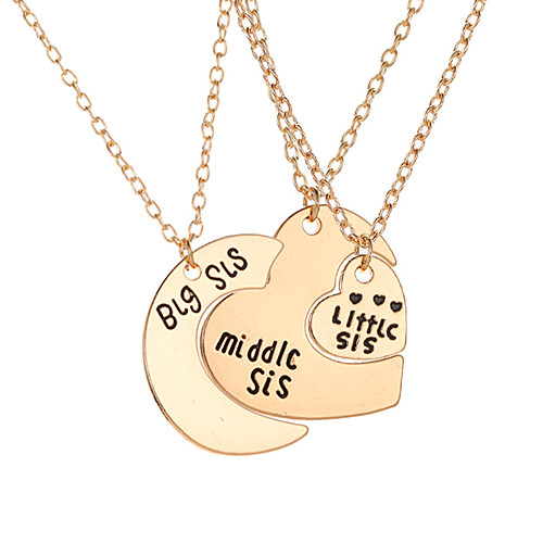 

Women's Pendant Necklace Necklace Friends European Romantic Casual / Sporty Sweet Chrome Gold Silver 50 cm Necklace Jewelry 1pc For Street Festival