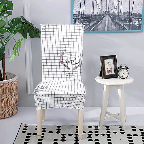 

Check Pattern Print Very Soft Chair Cover Stretch Removable Washable Dining Room Chair Protector Slipcovers Home Decor Dining Room Seat Cover