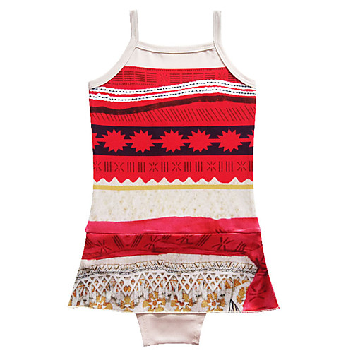 

купальник Купальники косплей костюмы Моана Девушка пляжа Детские Косплэй костюмы Косплей Хэллоуин Красный Мультипликация Рисунок Тюль Полиэстер Девочки Рождество Хэллоуин Карнавал / Эластичность