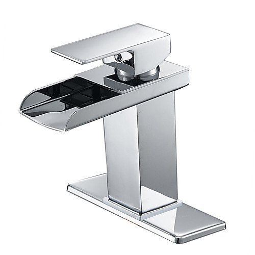 

Ванная раковина кран - Водопад Хром Настольная установка Одной ручкой одно отверстиеBath Taps