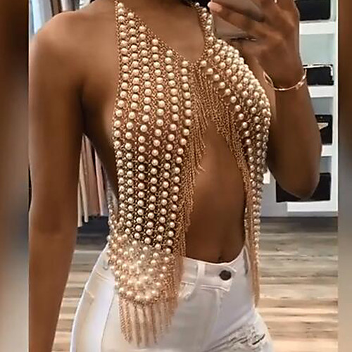 

Люстры и лампы Цепь Тела / Belly Chain Искусственный жемчуг, Позолота Жен. Золотой Украшения для тела Назначение Для вечеринок / Карнавал / Для клуба