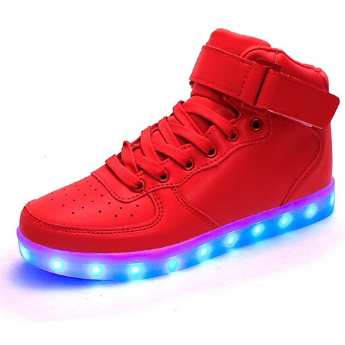 

Men's Light Up Shoes PU Spring & Summer LED / Casual Sneakers Breathable Black / White / Red / Party & Evening / Party & Evening