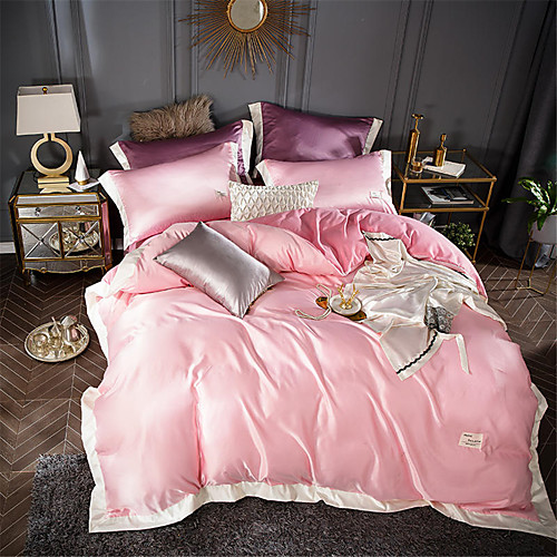 

Пододеяльник наборы Однотонный / Роскошь Хлопок Плиссировка 4 предметаBedding Sets